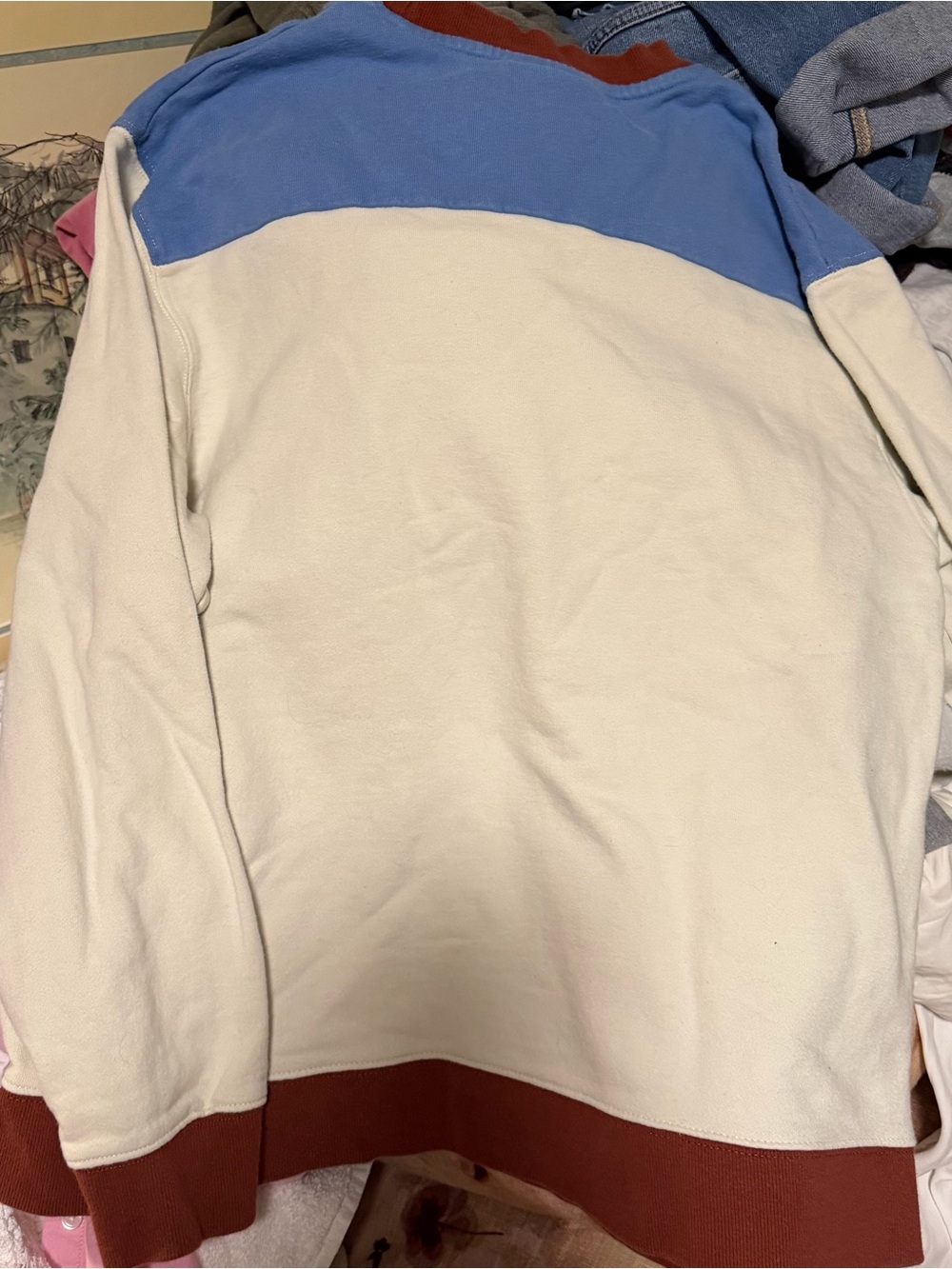 Taylor Swift Midnights Crewneck Top - Light Blue with Rust Trim - Picture 4 of 4